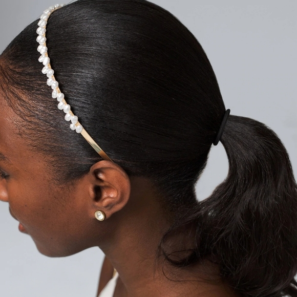 HOST PICK!!! Faux Pearl & Leaf Headbands, Set of 2 - Picture 4 of 7